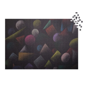 Chromatic Constructs Jigsaw puzzle with tin